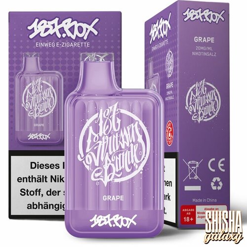 187 Strassenbande 187 Box Vape - Grape - Einweg E-Shisha - 600 Züge / Nikotin 20 mg