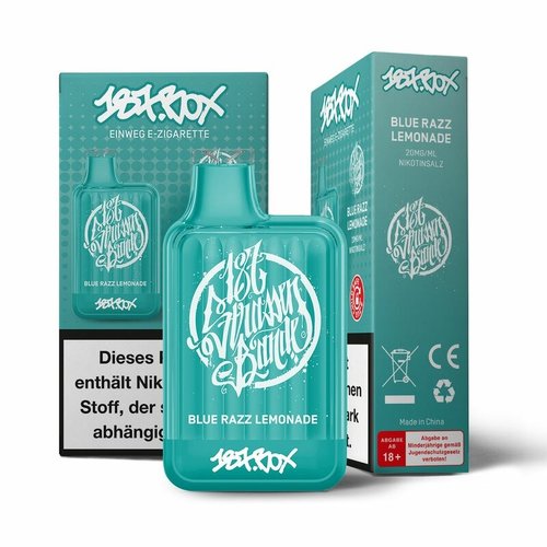 187 Strassenbande 187 Box Vape - Blue Razz Lemonade - 10er Packung / Display (Sparset) - Einweg E-Shisha - 600 Züge / Nikotin 20 mg