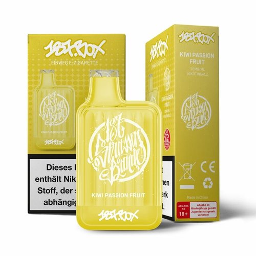 187 Strassenbande 187 Box Vape - Kiwi Passion Fruit - 10er Packung / Display (Sparset) - Einweg E-Shisha - 600 Züge / Nikotin 20 mg