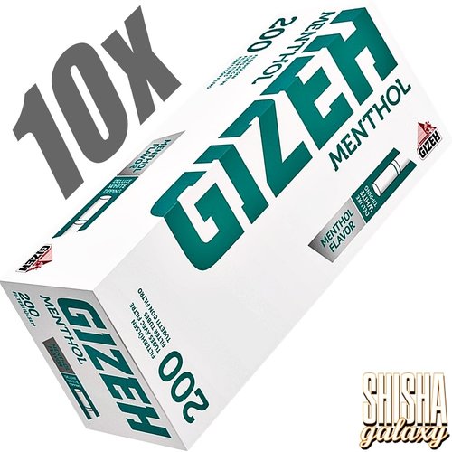 Gizeh Menthol - King Size - Filterhülsen - 10 x 200 Stück (2000 Stk)