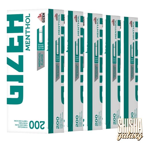 Gizeh Gizeh - Menthol - King Size - Filterhülsen - 5 x 200 Stück (1000 Stk)