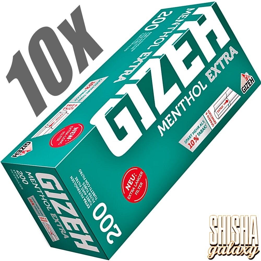 Gizeh Gizeh - Menthol - Extra - Filterhülsen - 10 x 200 Stück (2000 Stk) Gizeh Gizeh - Menthol - Extra - Filterhülsen - 10 x 200 Stück (2000 Stk)