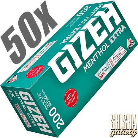 Gizeh Gizeh - Menthol - Extra - Filterhülsen - 50 x 200 Stück (10.000 Stk)
