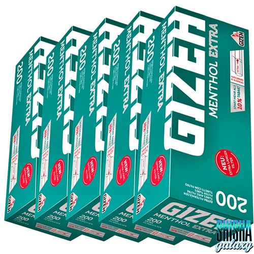 Gizeh Gizeh - Menthol - Extra - Filterhülsen - 5 x 200 Stück (1000 Stk)