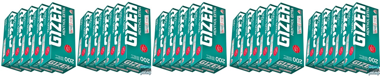 Gizeh Gizeh - Menthol - Extra - Filterhülsen - 50 x 200 Stück (10.000 Stk)
