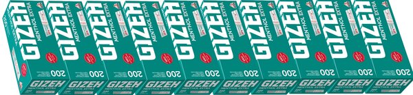 Gizeh Gizeh - Menthol - Extra - Filterhülsen - 10 x 200 Stück (2000 Stk) Gizeh Gizeh - Menthol - Extra - Filterhülsen - 10 x 200 Stück (2000 Stk)