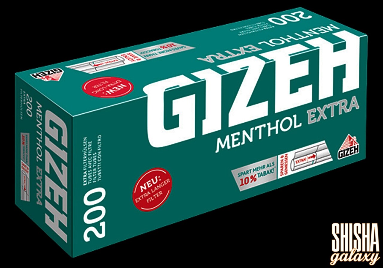 Gizeh Gizeh - Menthol - Extra - Filterhülsen - 50 x 200 Stück (10.000 Stk)