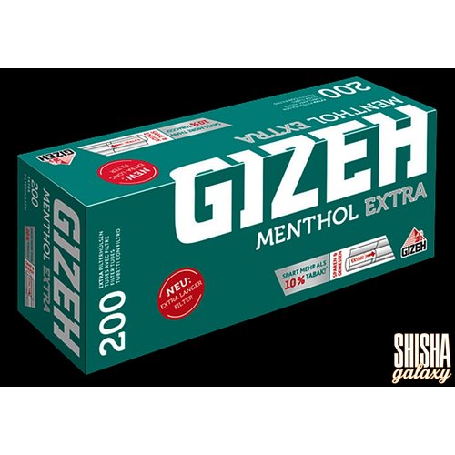Gizeh Gizeh - Menthol - Extra - Filterhülsen - 10 x 200 Stück (2000 Stk)