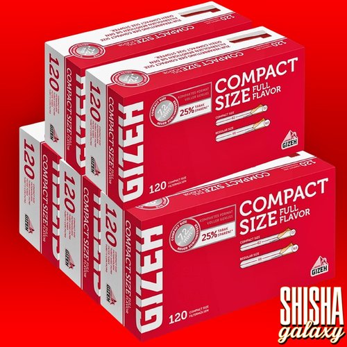 Gizeh Gizeh - Full Flavor - Compact Size - Filterhülsen - 5 x 120 Stück (600 Stk)