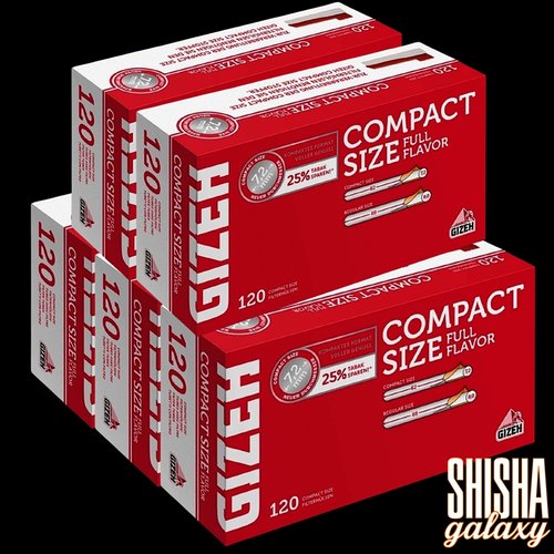 Gizeh Gizeh - Full Flavor - Compact Size - Filterhülsen - 5 x 120 Stück (600 Stk)