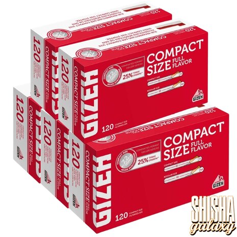 Gizeh Gizeh - Full Flavor - Compact Size - Filterhülsen - 5 x 120 Stück (600 Stk)