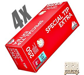 Gizeh Special Tip - Extra - Filterhülsen - 4 x 250 Stück (1000 Stk) Gizeh Special Tip - Extra - Filterhülsen - 4 x 250 Stück (1000 Stk)