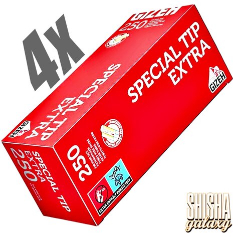Gizeh Gizeh - Special Tip - Extra - Filterhülsen - 4 x 250 Stück (1000 Stk)