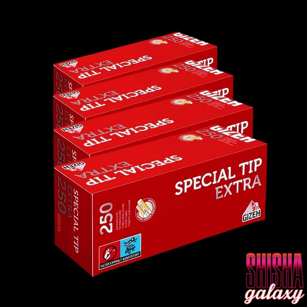 Gizeh Gizeh - Special Tip - Extra - Filterhülsen - 4 x 250 Stück (1000 Stk)
