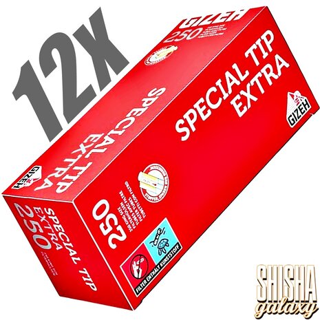 Gizeh Gizeh - Special Tip - Extra - Filterhülsen - 12 x 250 Stück (3000 Stk)