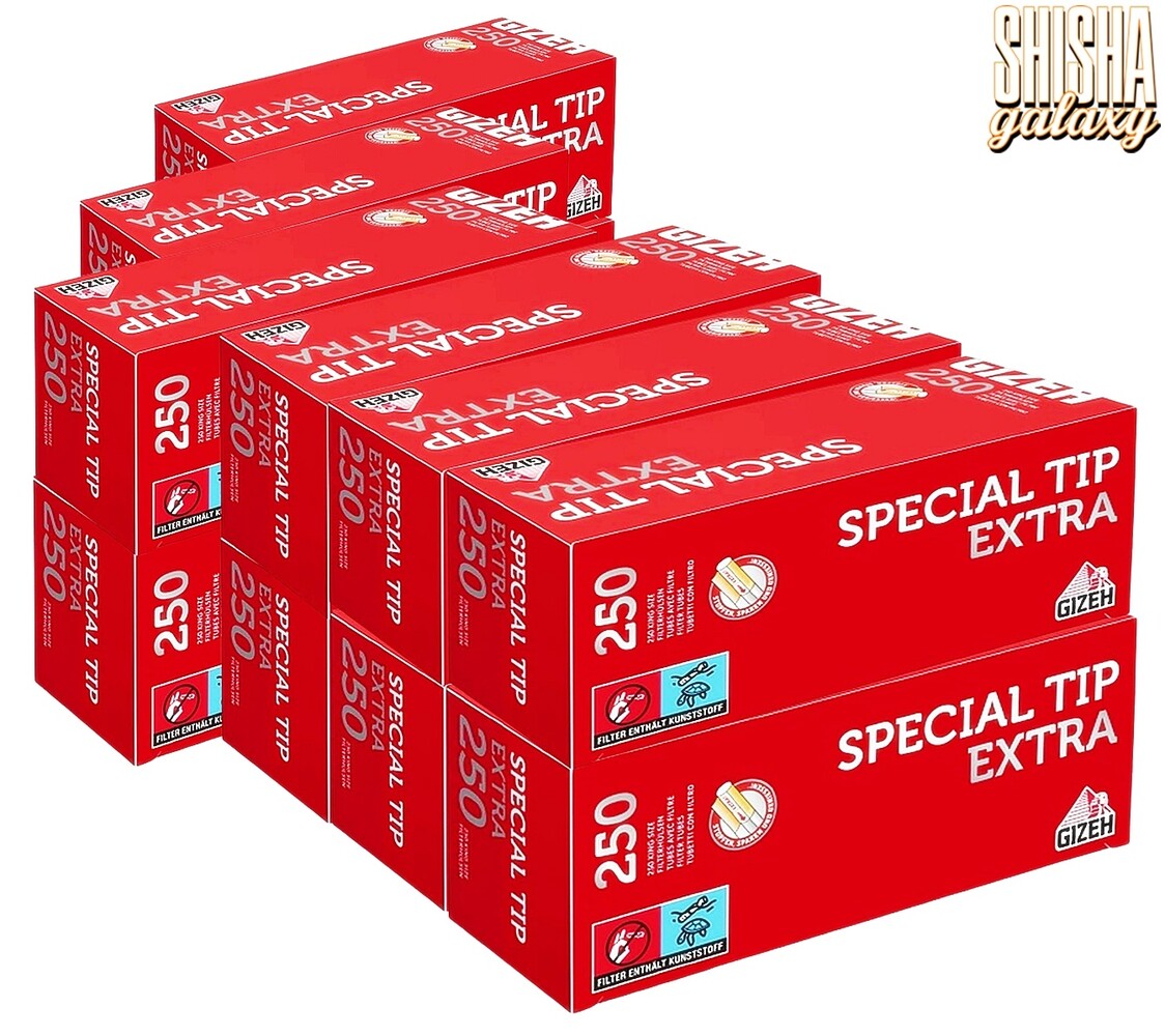 Gizeh Gizeh - Special Tip - Extra - Filterhülsen - 12 x 250 Stück (3000 Stk)