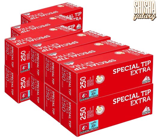 Gizeh Gizeh - Special Tip - Extra - Filterhülsen - 12 x 250 Stück (3000 Stk)