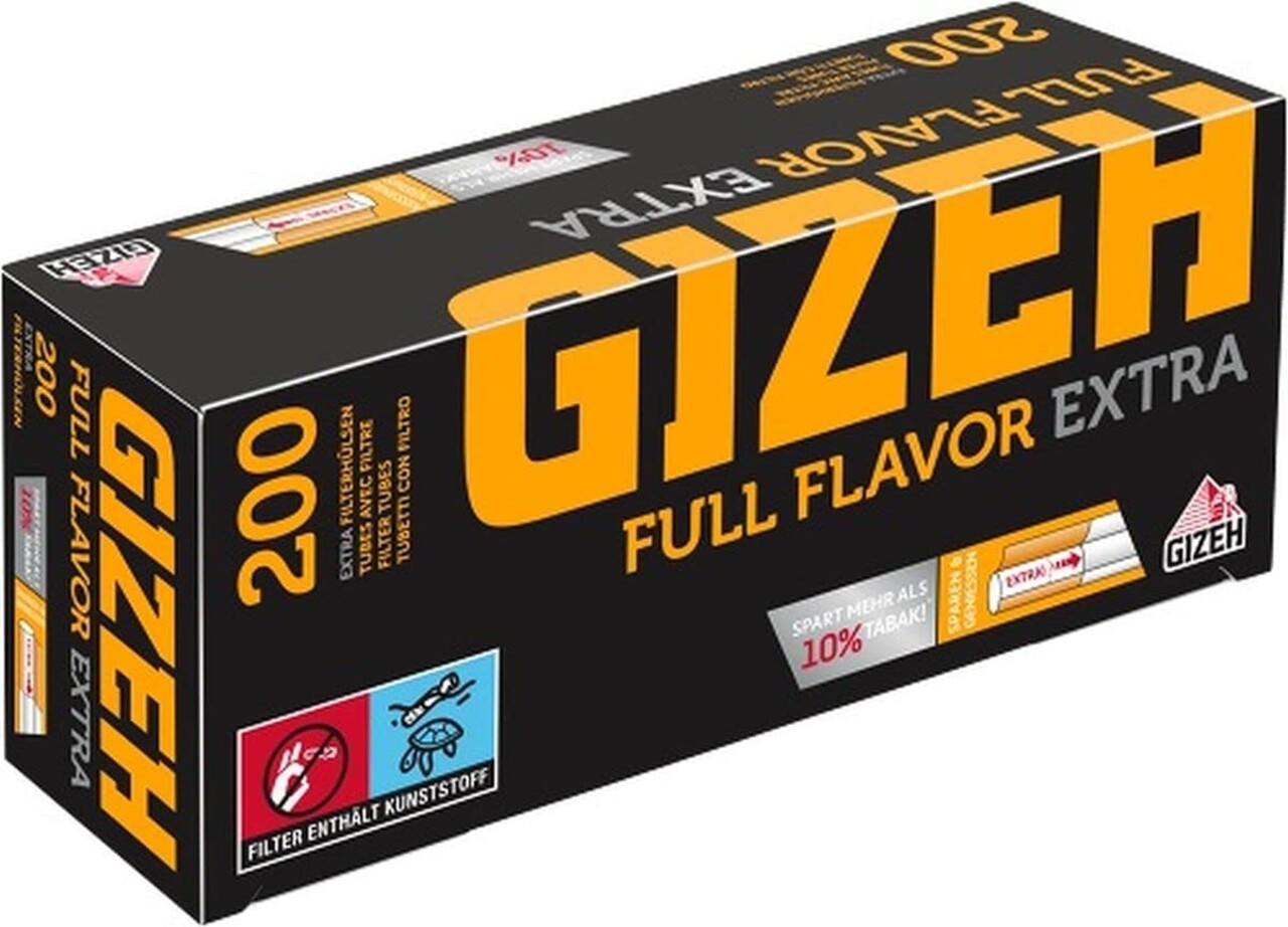 Gizeh Gizeh - Full Flavor - Extra - Filterhülsen - 50 x 200 Stück (10.000 Stk) Gizeh Gizeh - Full Flavor - Extra - Filterhülsen - 50 x 200 Stück (10.000 Stk)