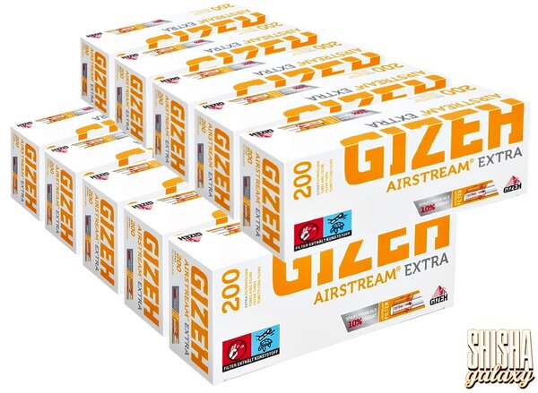 Gizeh Gizeh - Airstream - Extra - Filterhülsen - 10 x 200 Stück (2000 Stk)