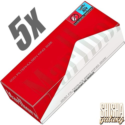 Marlboro Red - King Size - Filterhülsen - 5 x 200 Stück (1000 Stk)