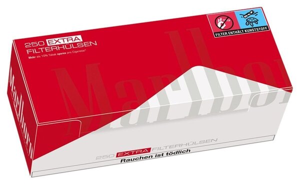 Marlboro Marlboro - Red - Extra - Filterhülsen - 1 x 250 Stück Marlboro Marlboro - Red - Extra - Filterhülsen - 1 x 250 Stück