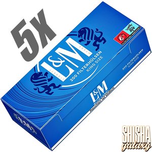 L&M Blue - King Size - Filterhülsen - 5 x 200 Stück (1000 Stk)