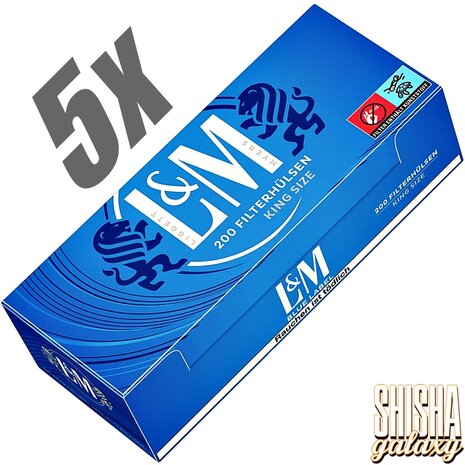 L&M L&M - Blue - King Size - Filterhülsen - 5 x 200 Stück (1000 Stk)