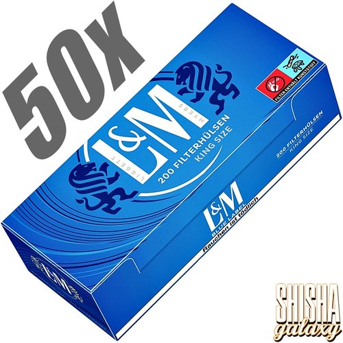 L&M Blue - King Size - Filterhülsen - 50 x 200 Stück (10.000 Stk)
