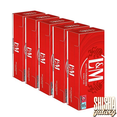 L&M L&M - Red - King Size - Filterhülsen - 5 x 200 Stück (1000 Stk)