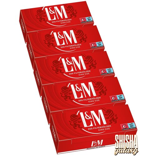 L&M L&M - Red - King Size - Filterhülsen - 5 x 200 Stück (1000 Stk)