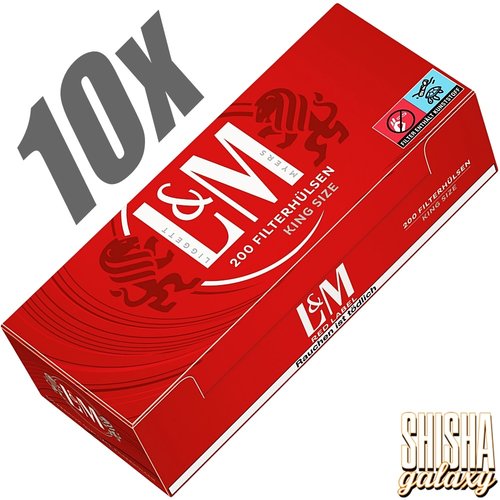 L&M L&M - Red - King Size - Filterhülsen - 10 x 200 Stück (2000 Stk)