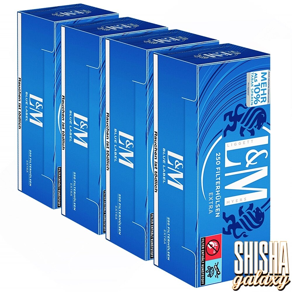 L&M L&M - Blue - Extra - Filterhülsen - 4 x 250 Stück (1000 Stk) L&M L&M - Blue - Extra - Filterhülsen - 4 x 250 Stück (1000 Stk)