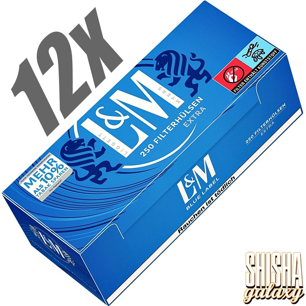 L&M L&M - Blue - Extra - Filterhülsen - 12 x 250 Stück (3000 Stk) L&M L&M - Blue - Extra - Filterhülsen - 12 x 250 Stück (3000 Stk)