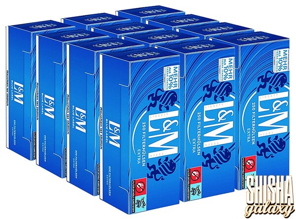 L&M L&M - Blue - Extra - Filterhülsen - 12 x 250 Stück (3000 Stk) L&M L&M - Blue - Extra - Filterhülsen - 12 x 250 Stück (3000 Stk)