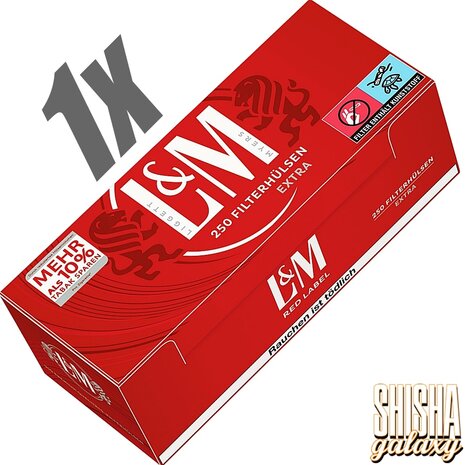 L&M L&M - Red - Extra - Filterhülsen - 1 x 250 Stück L&M L&M - Red - Extra - Filterhülsen - 1 x 250 Stück