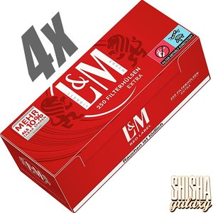 L&M Red - Extra - Filterhülsen - 4 x 250 Stück (1000 Stk)
