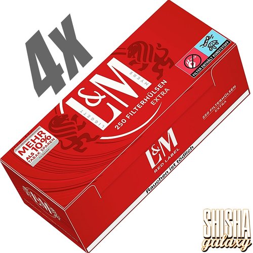 L&M L&M - Red - Extra - Filterhülsen - 4 x 250 Stück (1000 Stk)