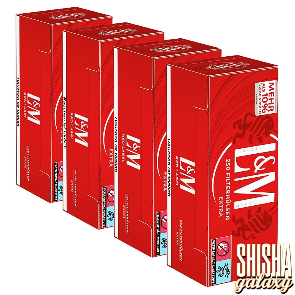 L&M L&M - Red - Extra - Filterhülsen - 4 x 250 Stück (1000 Stk) L&M L&M - Red - Extra - Filterhülsen - 4 x 250 Stück (1000 Stk)