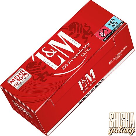 L&M L&M - Red - Extra - Filterhülsen - 12 x 250 Stück (3000 Stk)