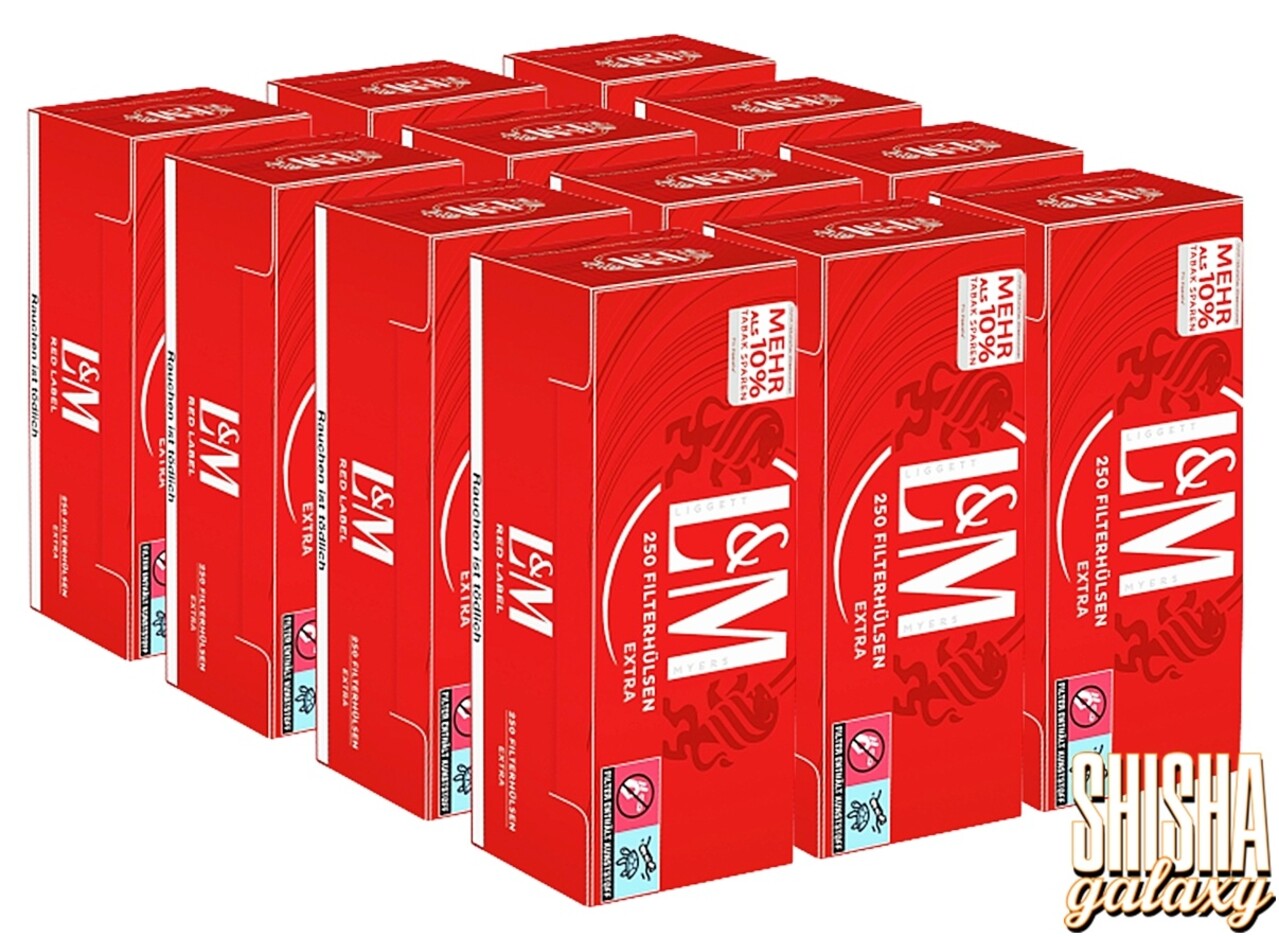 L&M L&M - Red - Extra - Filterhülsen - 12 x 250 Stück (3000 Stk)