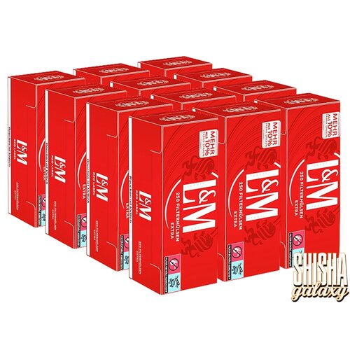 L&M L&M - Red - Extra - Filterhülsen - 12 x 250 Stück (3000 Stk)