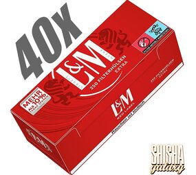 L&M Red - Extra - Filterhülsen - 40 x 250 Stück (10.000 Stk) L&M Red - Extra - Filterhülsen - 40 x 250 Stück (10.000 Stk)