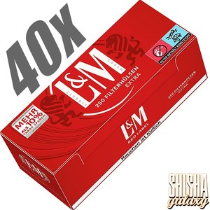 L&M Red - Extra - Filterhülsen - 40 x 250 Stück (10.000 Stk)