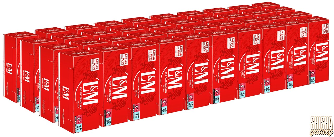 L&M L&M - Red - Extra - Filterhülsen - 40 x 250 Stück (10.000 Stk) L&M L&M - Red - Extra - Filterhülsen - 40 x 250 Stück (10.000 Stk)