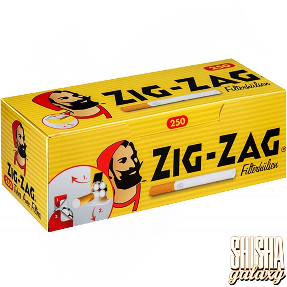 Zig Zag Zig Zag - Gelb - King Size - Filterhülsen - 4 x 250 Stück (1000 Stk)