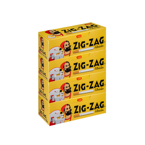 Zig Zag Zig Zag - Gelb - King Size - Filterhülsen - 4 x 250 Stück (1000 Stk)