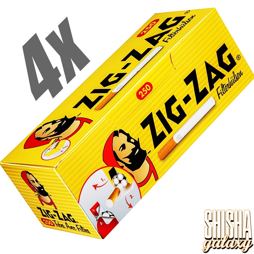 Zig Zag Zig Zag - Gelb - King Size - Filterhülsen - 4 x 250 Stück (1000 Stk)