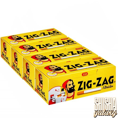 Zig Zag Zig Zag - Gelb - King Size - Filterhülsen - 4 x 250 Stück (1000 Stk)