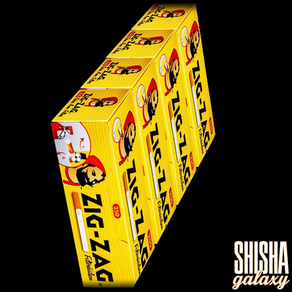Zig Zag Zig Zag - Gelb - King Size - Filterhülsen - 4 x 250 Stück (1000 Stk)