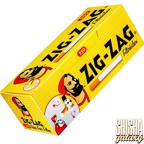 Zig Zag Zig Zag - Gelb - King Size - Filterhülsen - 40 x 250 Stück (10.000 Stk)